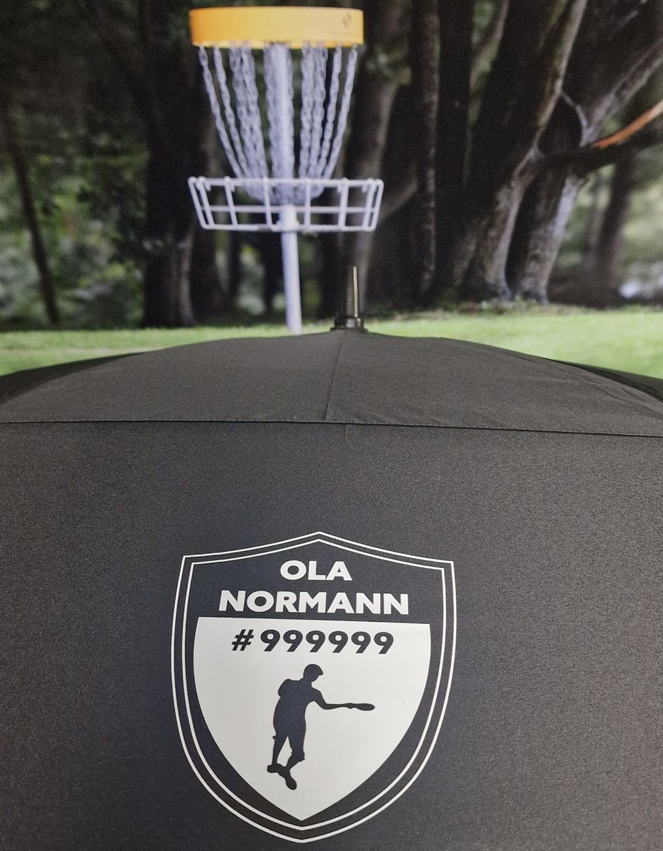 PARAPLY SQUARE MED EGET NAVN 2 SIDER